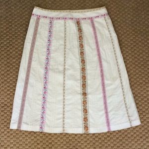 Beth Bowley Cream Ribbon Skirt - Size 6